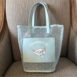Sanrio Cinnamoroll Unicorn Mesh Tote Bucket Bag Blue 2022 Miniso